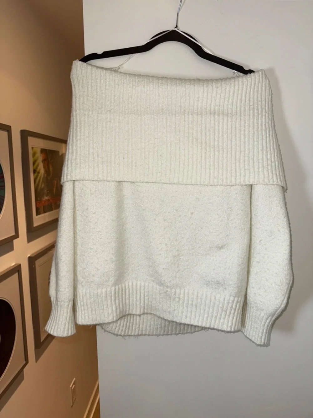 NWOT BP Cozy Off-Shoulder Cream Women's Sweater Top - Size XL